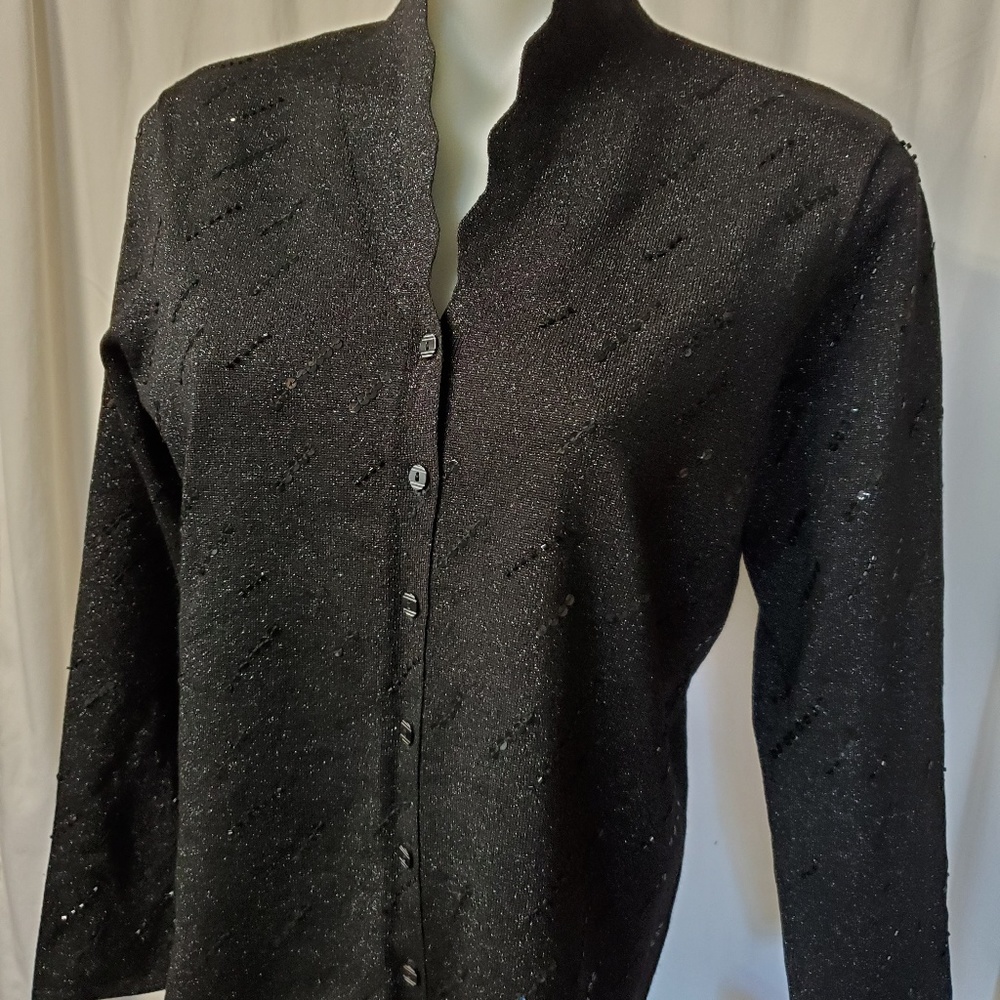 Emma James M Sparkle "Little Black Sweater" NWT